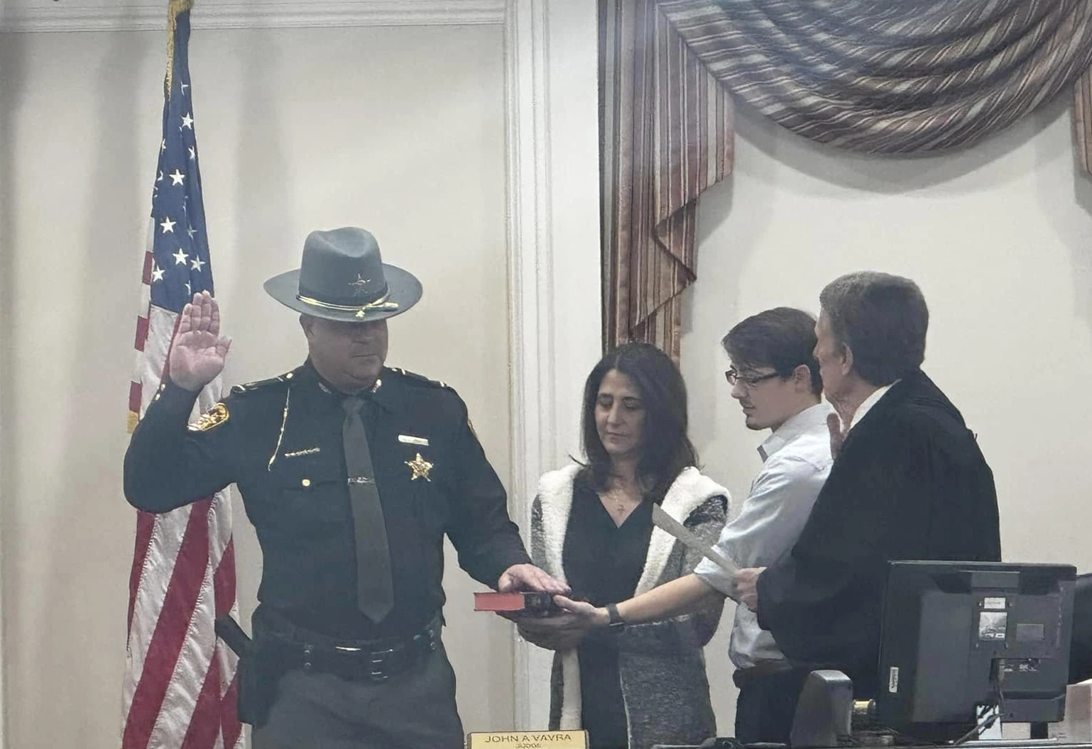 Belmont Sheriff Zusack Takes Oath, Makes Promotions