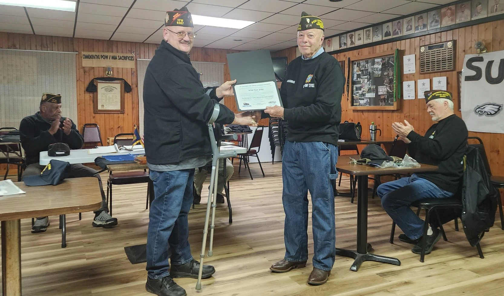 Certificate Presented for Gold Star Families Memorial Monument  Donation