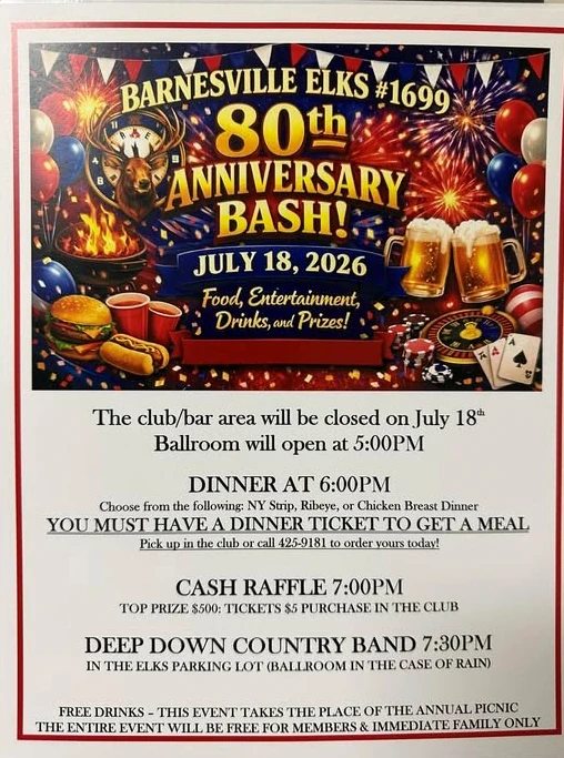 Barnesville Elks 80th Anniversary Bash