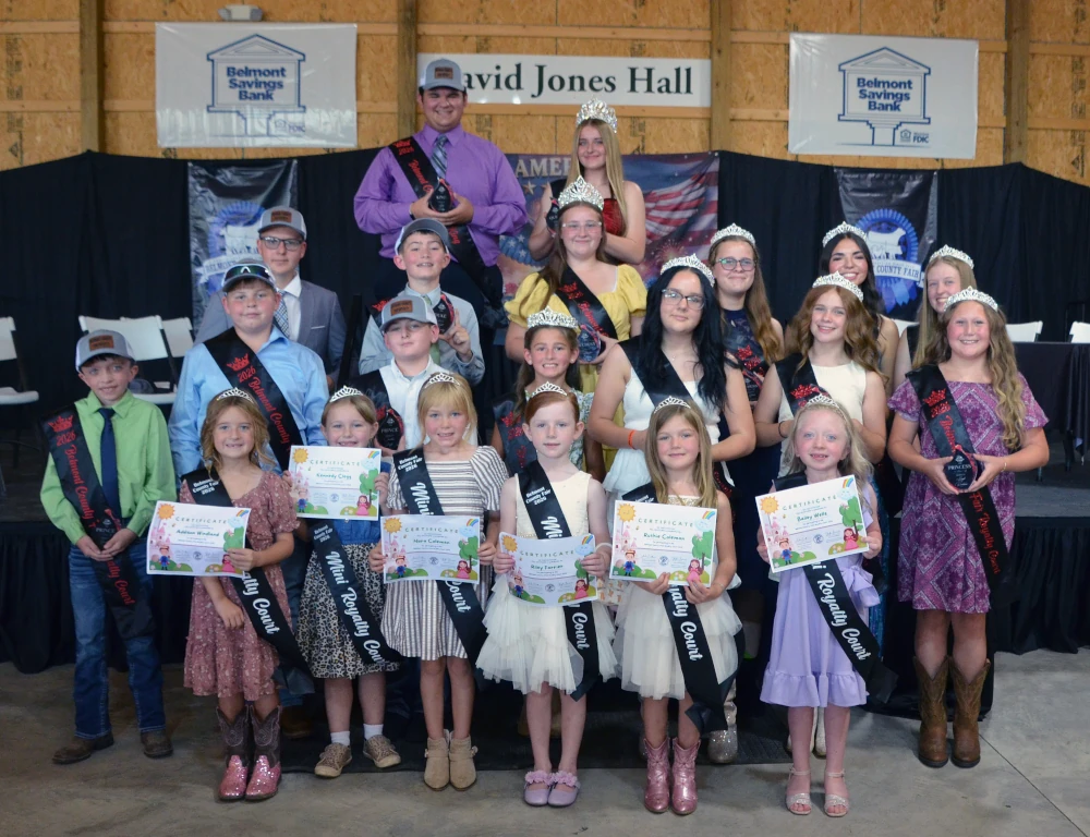 Belmont County Junior Fair Royalty and Court