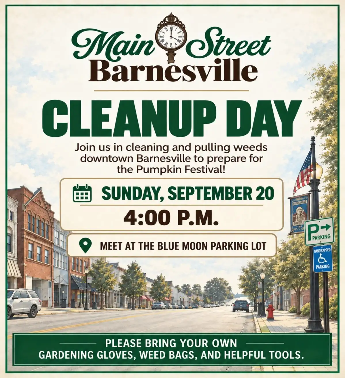 Downtown Barnesville Clean Up