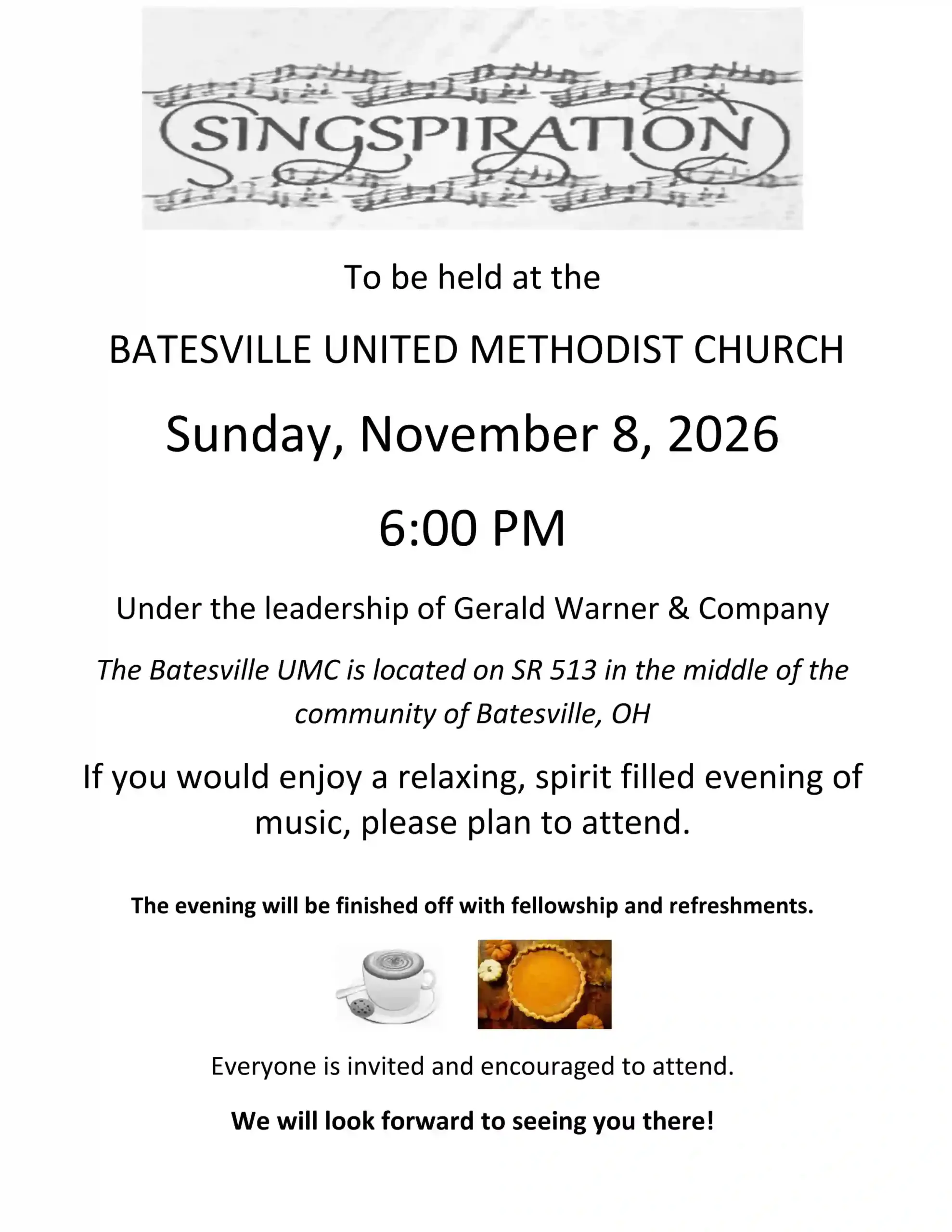 Singspiration at Batesville United Methodist Church