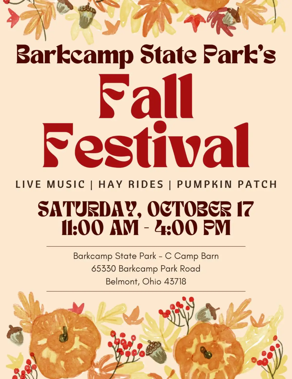 Barkcamp State Park Fall Festival
