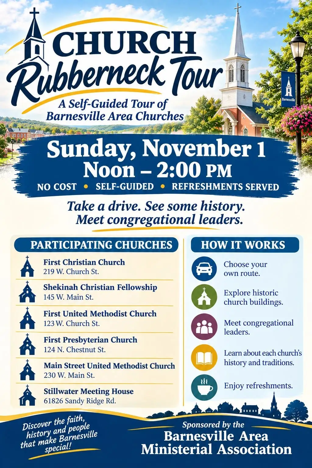 Barnesville Churches Rubberneck Tour