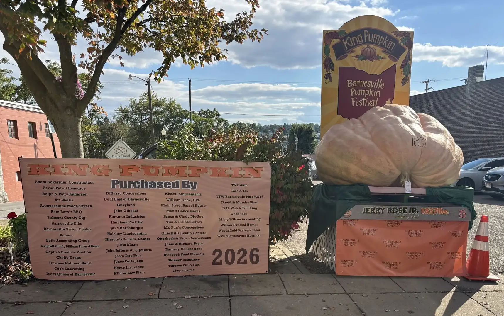 King and Carved Pumpkins Remain on Display