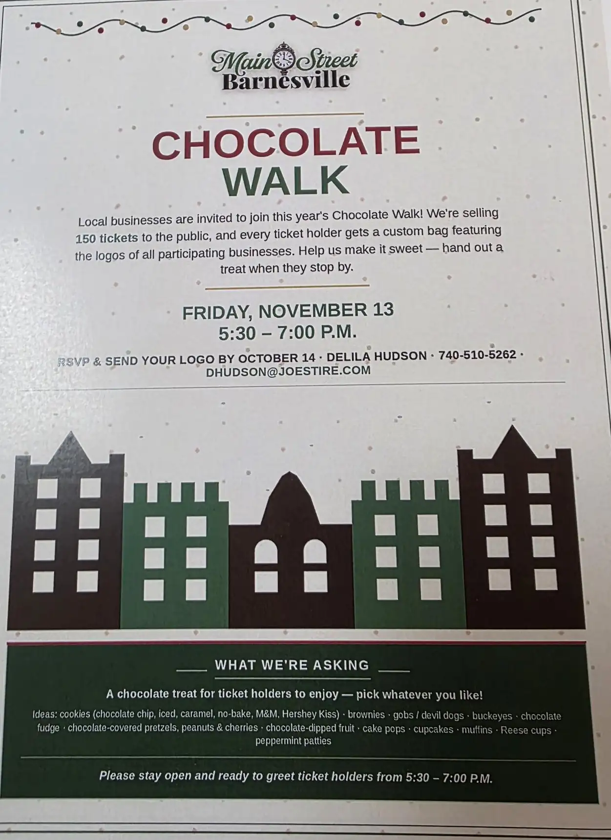 Main Street Barnesville Chocolate Walk